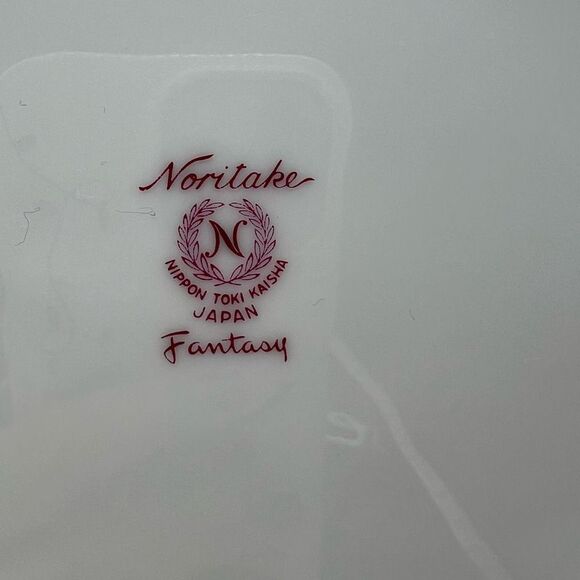 Noritake Vintage Nippon Toki Kaisha Fantasy Fine Pattern Set of 4 Square Dessert - Picture 6 of 7